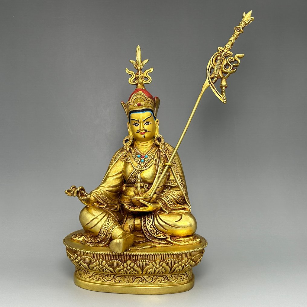 Guru Rinpoche Padmasambhava Buddha - Messing - Nepal - 21. Jahrhundert #1.2