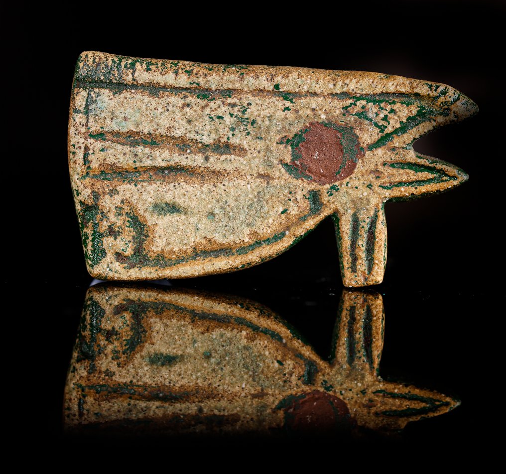 古埃及 巨大陶瓷乌贾特眼睛,宽11厘米。 - 6 cm #2.1