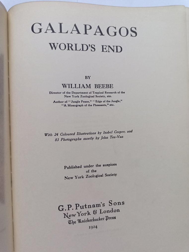 William Beebe/Isabel Cooper - Galapagos: World's End - 1924 #1.2