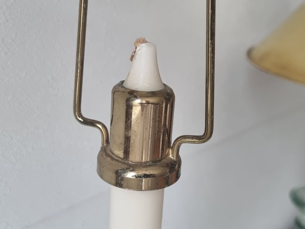 Kerzenhalter (2) - Glas, Messing - Einzigartige Vintage-Kerzenständer #3.1