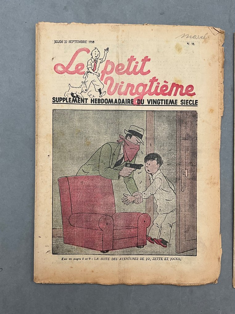 Le Petit Vingtième - Ensemble de 2 fascicules - couvertures de Hergé - 2 magazines - 1938 #2.1