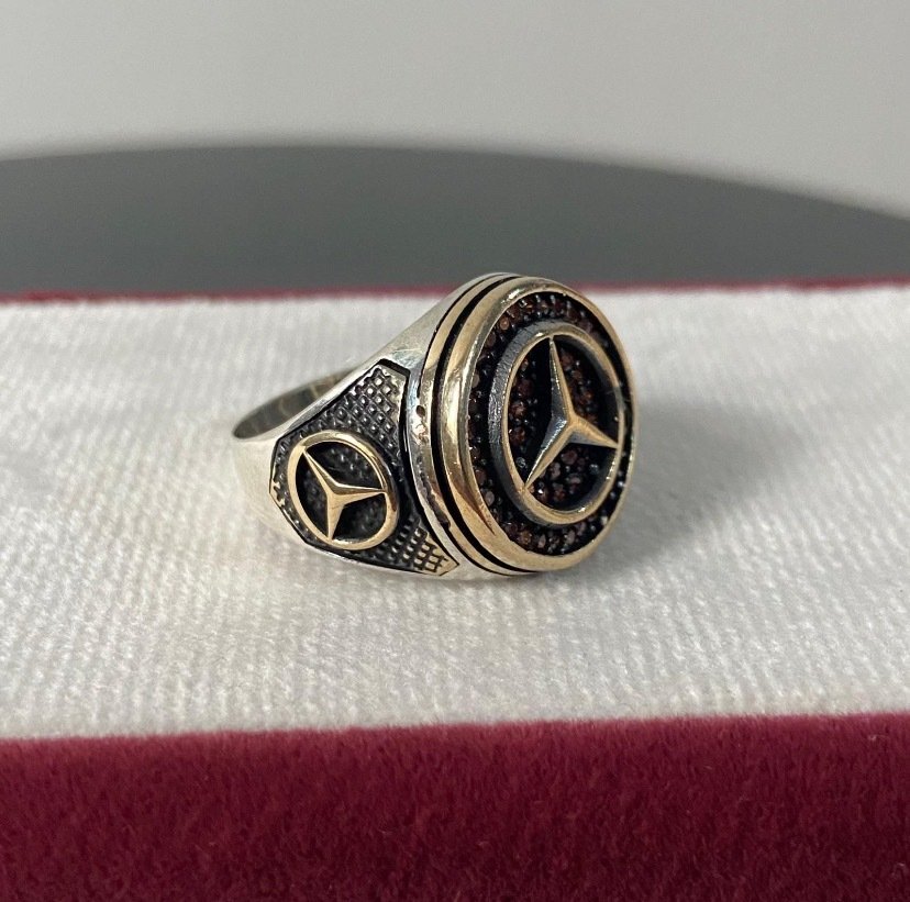 Inel de argint 925 cu tematică Mercedes, argint - Inel #2.1