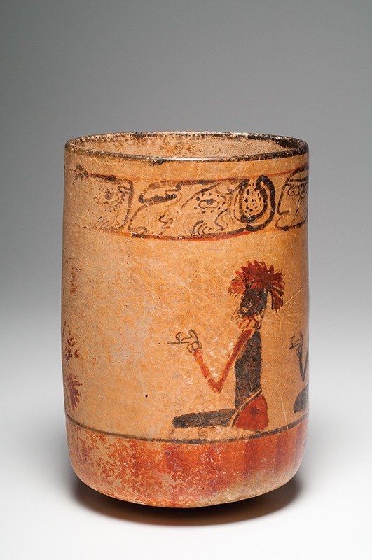 Præcolumbiansk, Maya Keramisk dekoreret vase Med TL Test og spansk importlicens #1.2