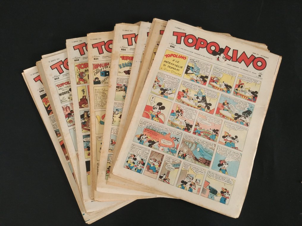 Topolino 620/671 - Annata completa topolino giornale anno 1947 - 52 Comic - 第一版 #1.1