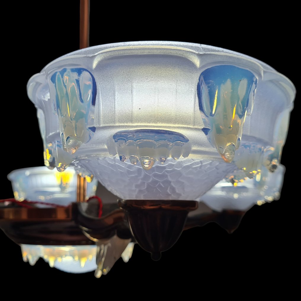 Ezan & Petitot - Candeeiro suspenso - Cubos de gelo - Cobre, vidro opalescente #3.2