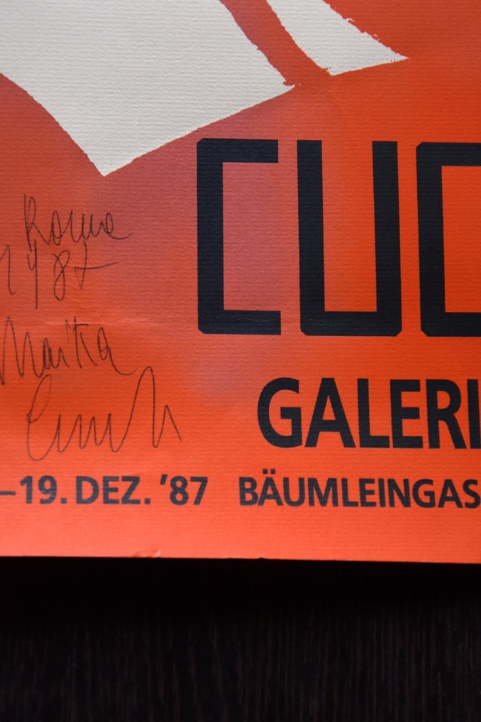 Enzo Cucchi - con Autografo. Manifesto originale Galerie Beyeler - 1980s #1.2