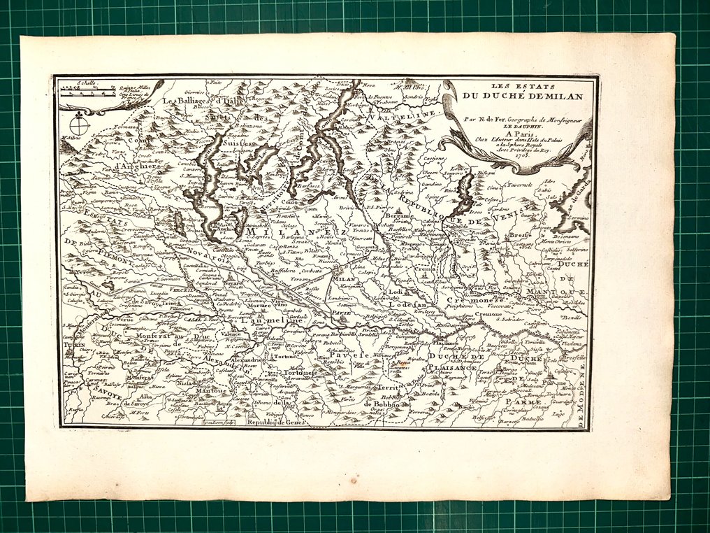 Europa - Italien / Milano; Nicolas de Fer - Les états du duché de Milan - 1701-1720 #2.1
