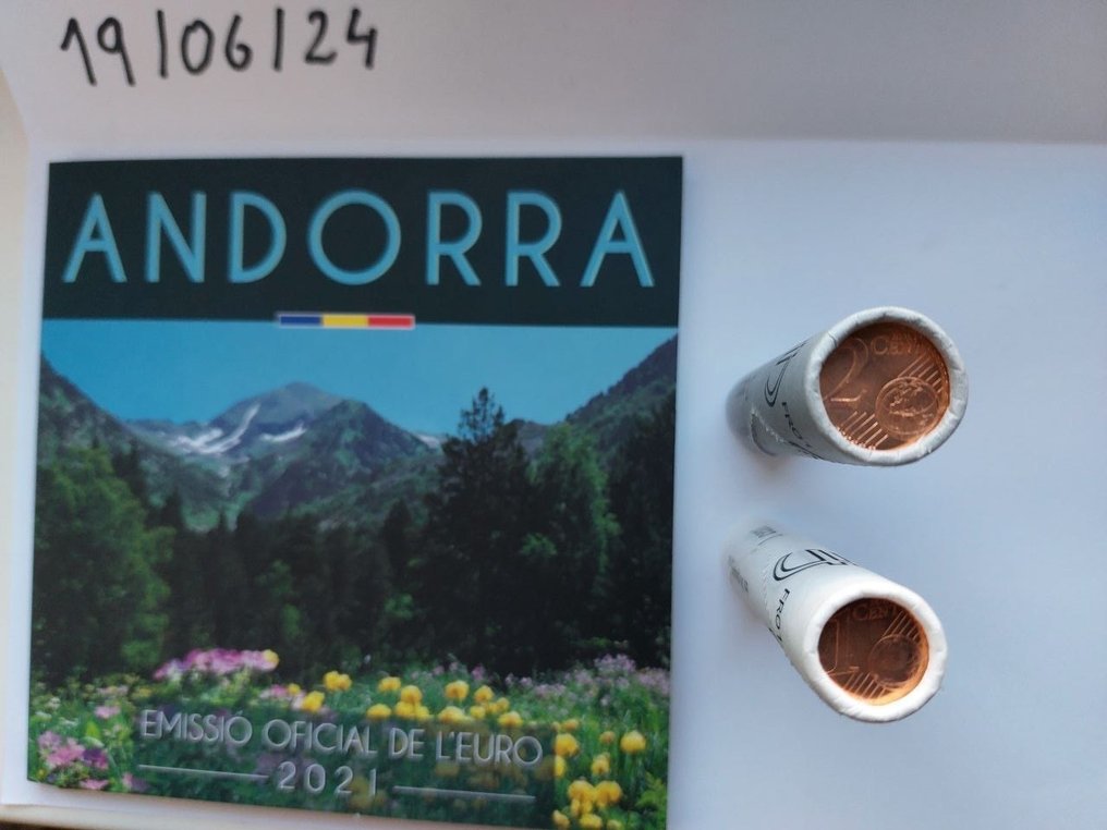 Andorra. Year Set / Coin Roll 2017/2021 (3 items)  (Ei pohjahintaa) #2.1
