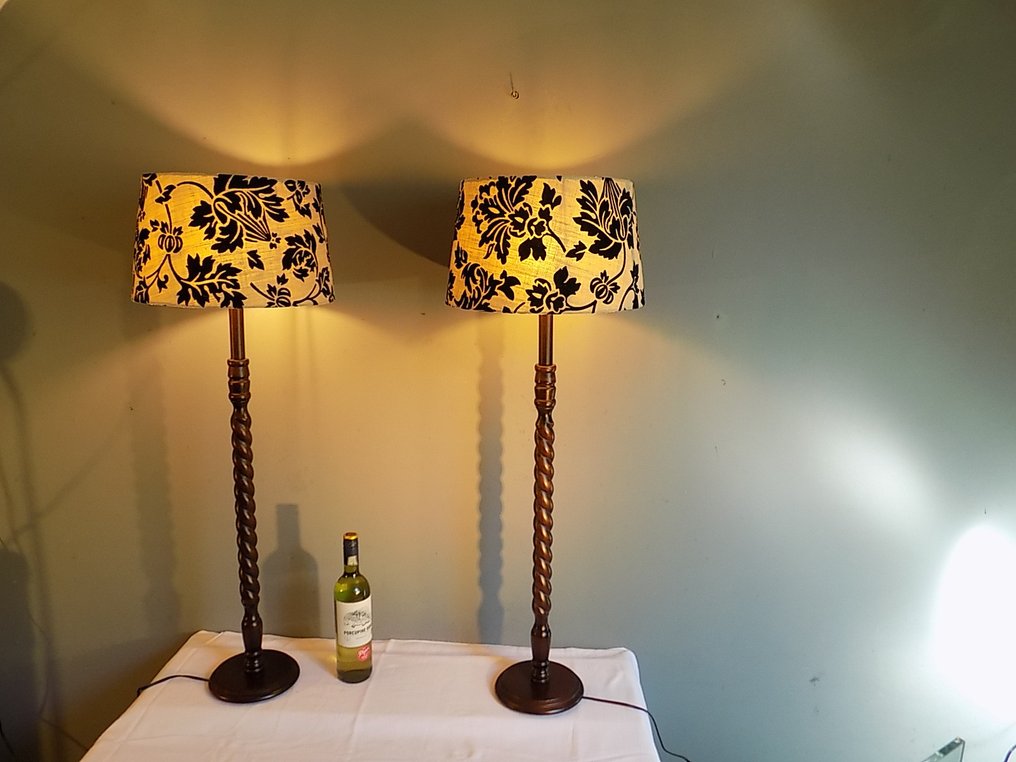 Lámpara de sobremesa - Madera - Dos lámparas de mesa grandes (92 cm) #3.1