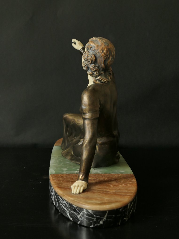 Jacques Limousin - Skulptur, Grande sculpture femme - 27.5 cm - Regulerer, marmor og onyx. #2.1