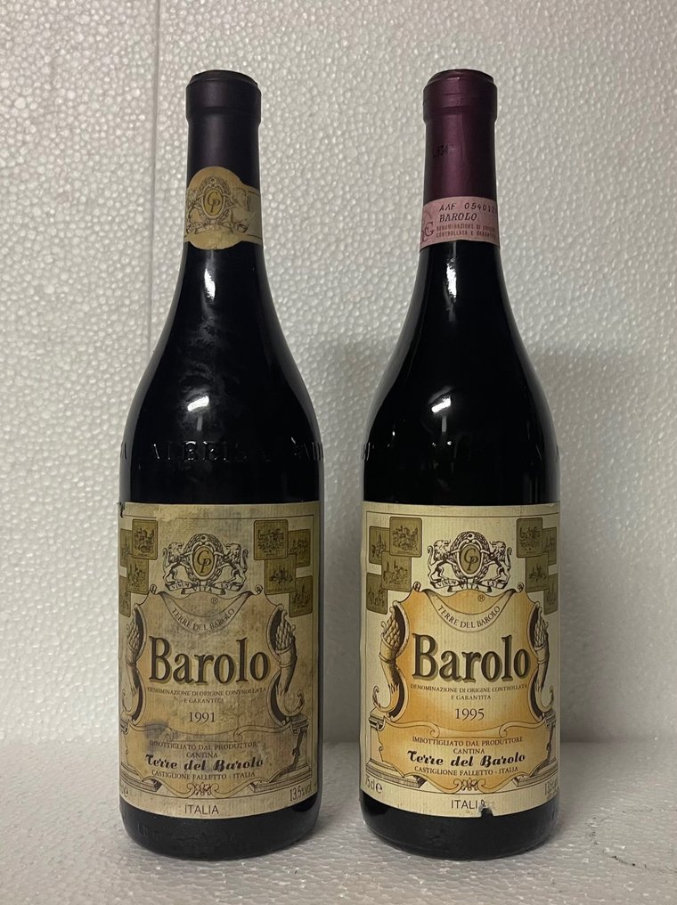1991, 1995 Terre del Barolo & 1992, 2004 Produttori del Barbaresco - Barbaresco, Barolo - 4 Flasker  (0,75 l) #2.1