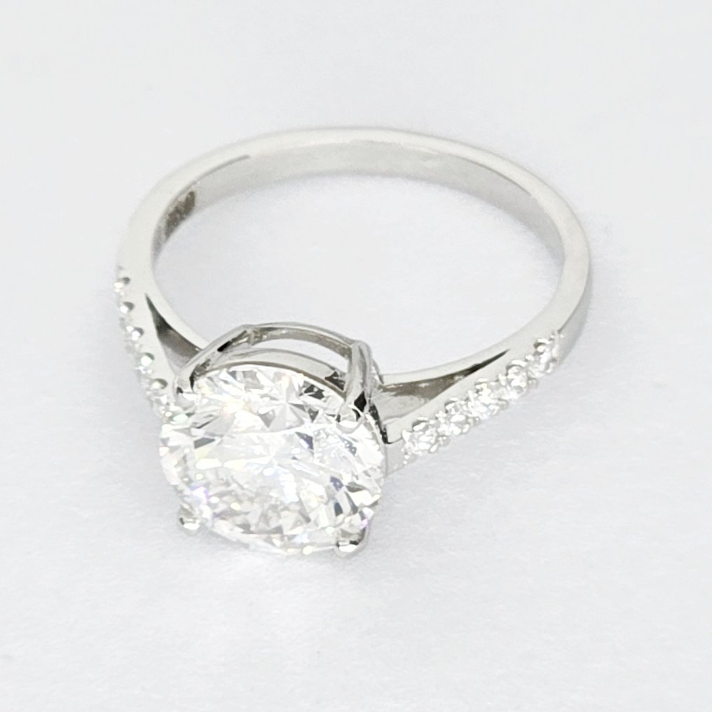 Senza Prezzo di Riserva - Anello Platino -  3.17ct. tw. Diamante  (Coltivato in laboratorio) - Diamante - Anello nuziale nuziale #2.1