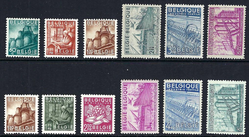 Belgium 1947/1948 - 2 complete annual editions with block - OBP/COB 748/91 + BL 26 #2.1