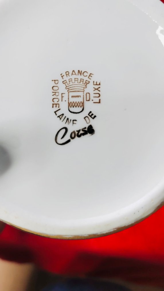 France FD Porcelaine de Luxe Corse - Kaffeservis (25) - Porslin - Porslinsservice #3.1