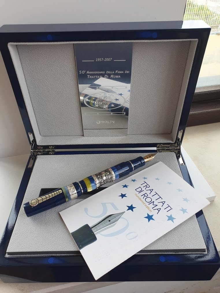Marlen - Trattati di Roma - Edizione numerata in Resina e Argento 925 - Fountain pen #1.0