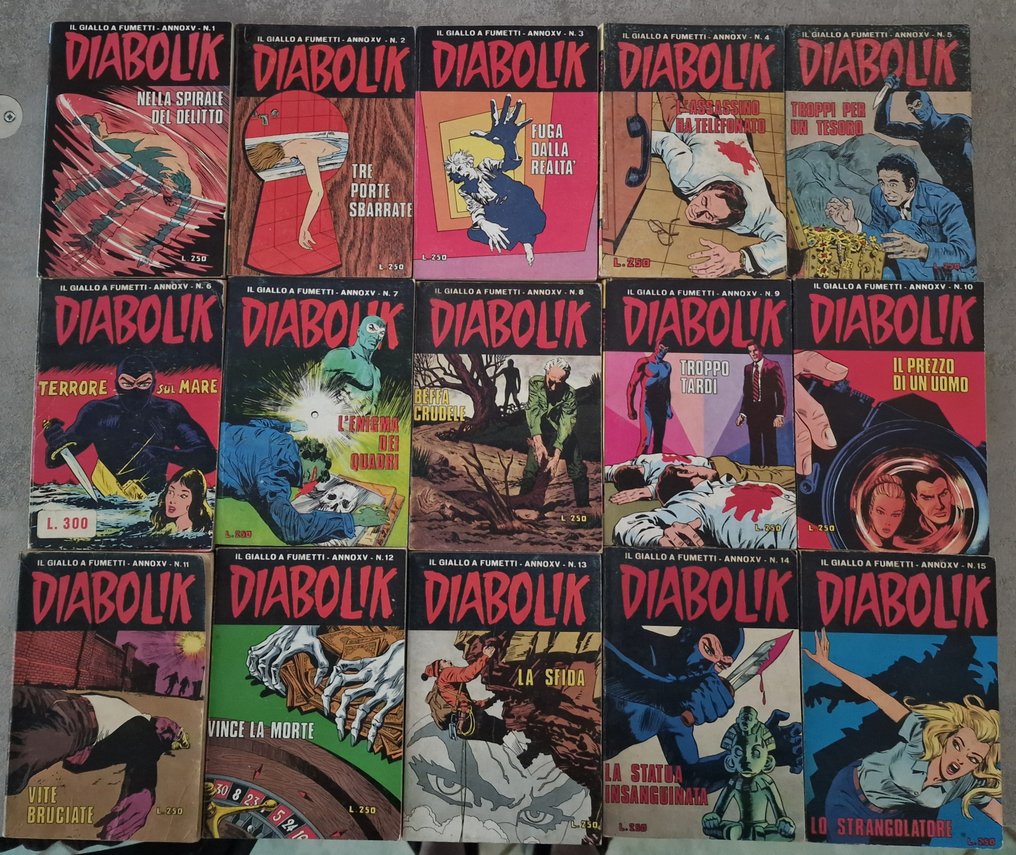 Diabolik Anno XV nn. 1/26 completo - 26 Comic - Første udgave - 1980 #1.1