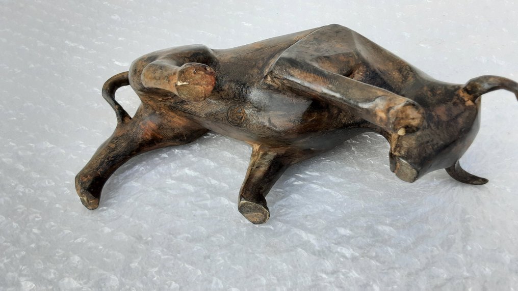 P. Chenet - Figure - Stier - 23 cm - Bronze #2.2