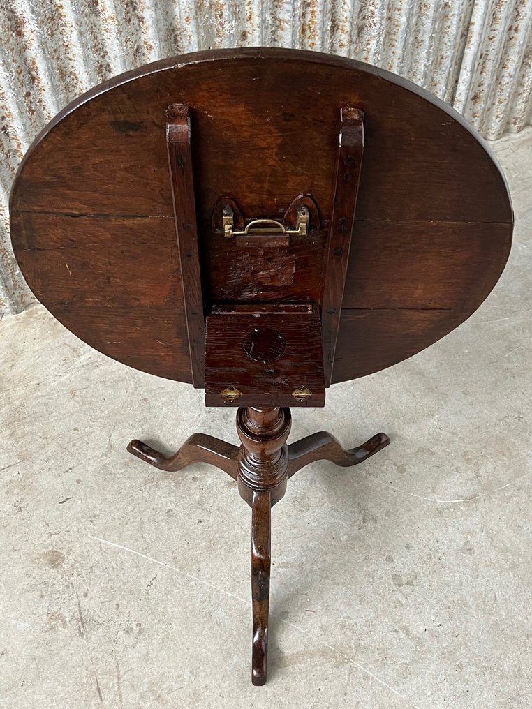 Side table - Tilt top, tripod - English oak - Tilt-top table / Tripod table #2.1