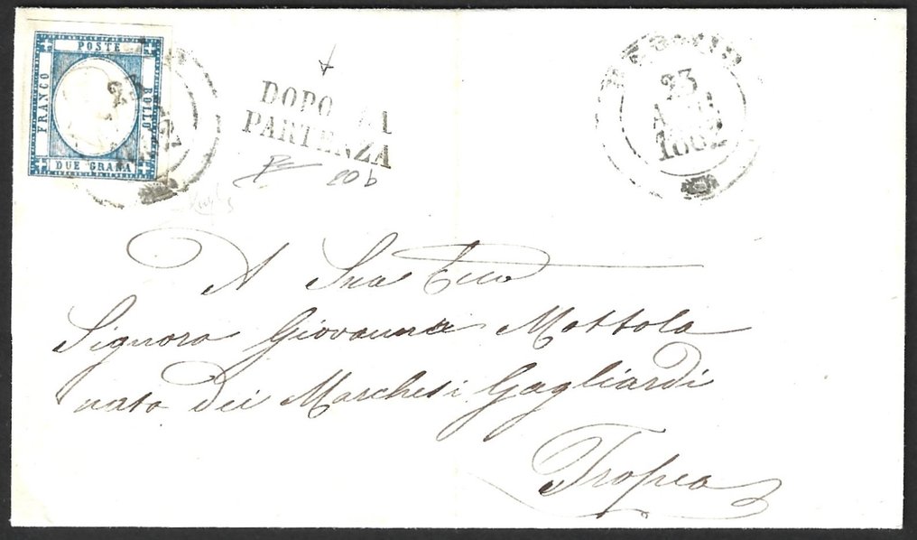 Province Napoletane  - Lotto com correspondências afixadas com valores de 2 grana e 1 grano. #2.1