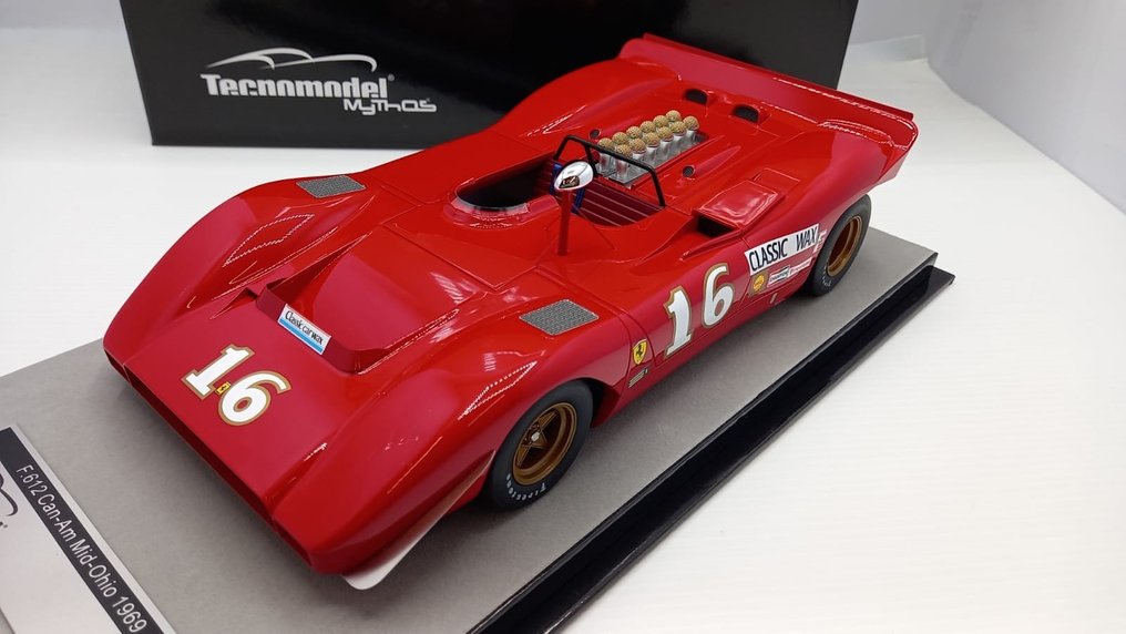 Tecnomodel 1:18 - Pienoismalliauto - Ferrari 612 P Chris Amon Mid Ohio 1969 - (koodi PT06) #1.1