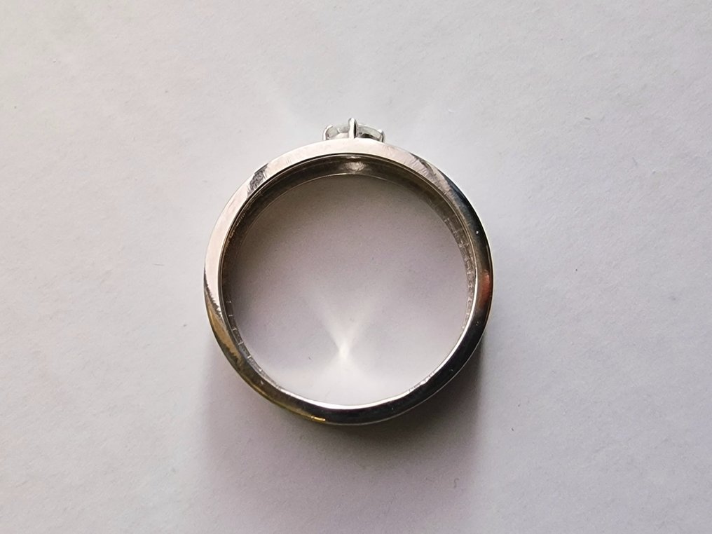 Bez ceny minimalnej
 - Wyrazisty pierścionek (statement) - 14-karatowe Białe złoto -  0.40ct. tw. Diament  (Naturalny) - Dla mężczyzn #3.2