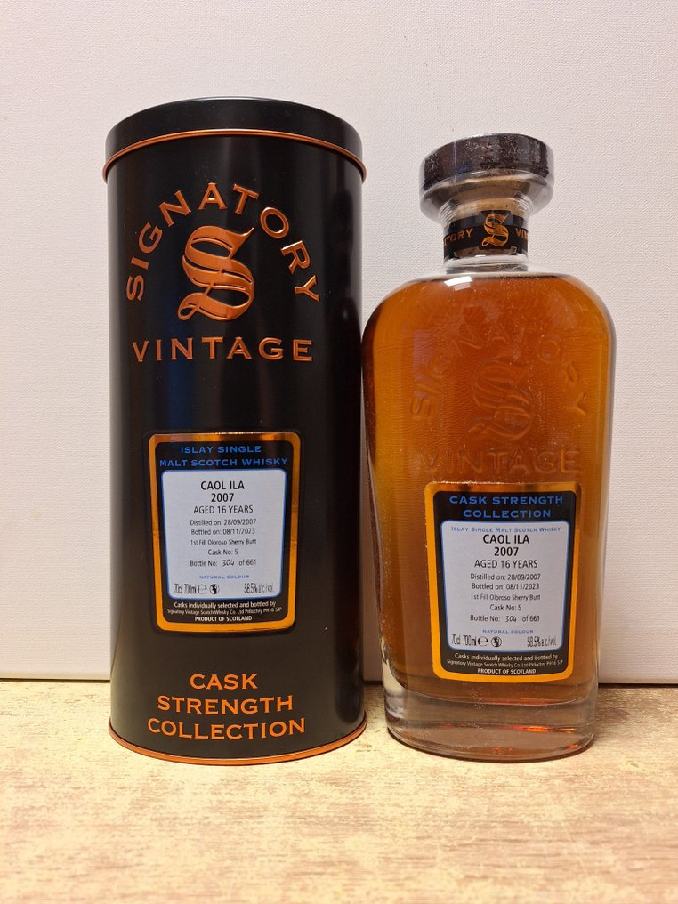 Caol Ila 2007 16 years old - Cask Strength Collection - First Fill Oloroso Sherry Butt no. 5 - Signatory Vintage  - b. 2023  - 70cl #1.1