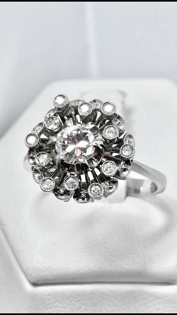 Pala Diamond - Ring - 18 kt Vittguld Diamant  (Natural) #1.1