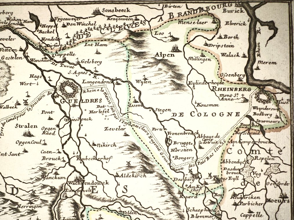 Europa - Tyskland / Gueldres; Nicolas de Fer - La haute Gueldres - 1701-1720 #3.2