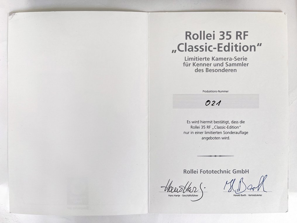 Rollei 35 RF "C-E" with HFT Sonnar 2,8/40mm Limited Classic Edition #021 | Rangefinder camera #3.2