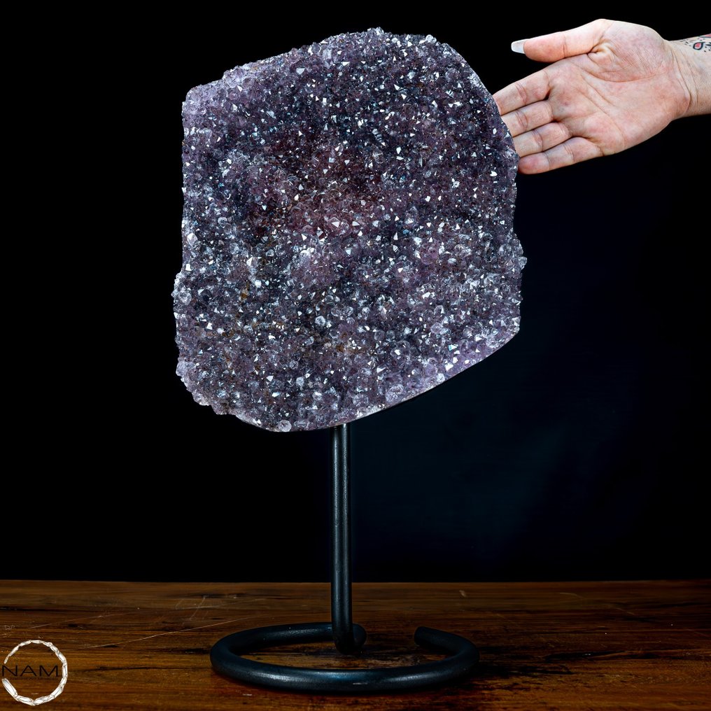 天然紫水晶放在支架上， 烏拉圭- 6462.58 g #1.2