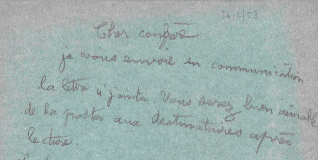 Gaston Chaissac - Lettre autographe signée - 1953 #2.1