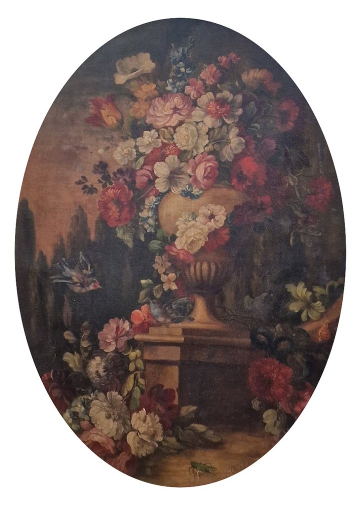 Giuseppe Falchetti (1843-1918) - Vaso con fiori #1.1