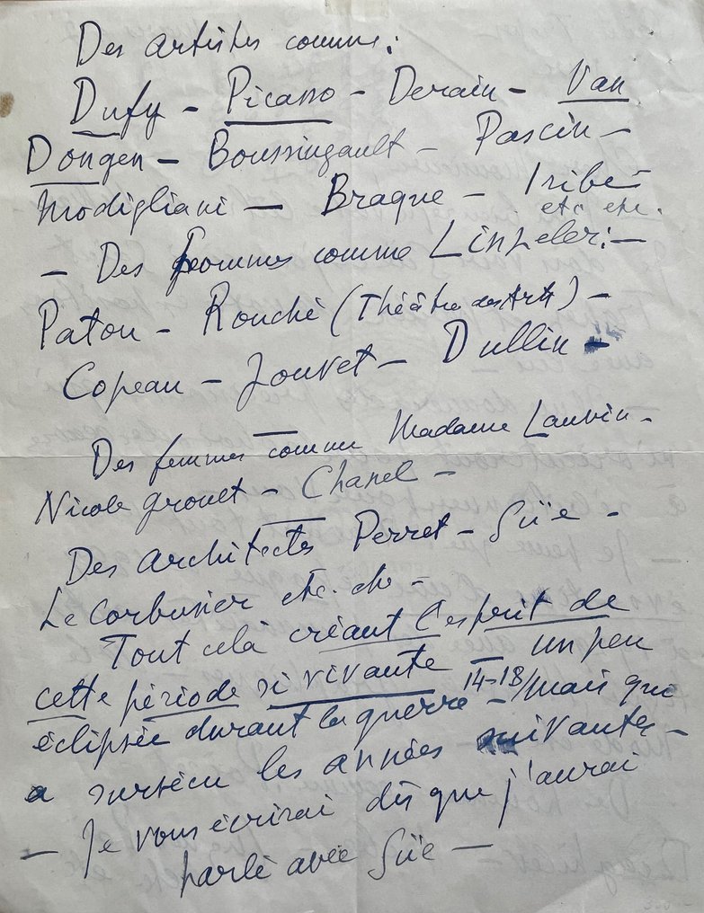 André Dunoyer de Segonzac - Lettre autographe signée - 1957 #1.2
