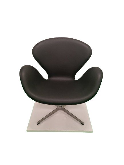 Fritz Hansen - Arne Jacobsen - 扶手椅子 - 天鹅椅 - 皮革, 金属 #1.1