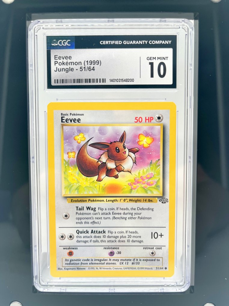 Pokémon Graded card - Eevee - CGC 10 - WOTC - Jungle #1.0