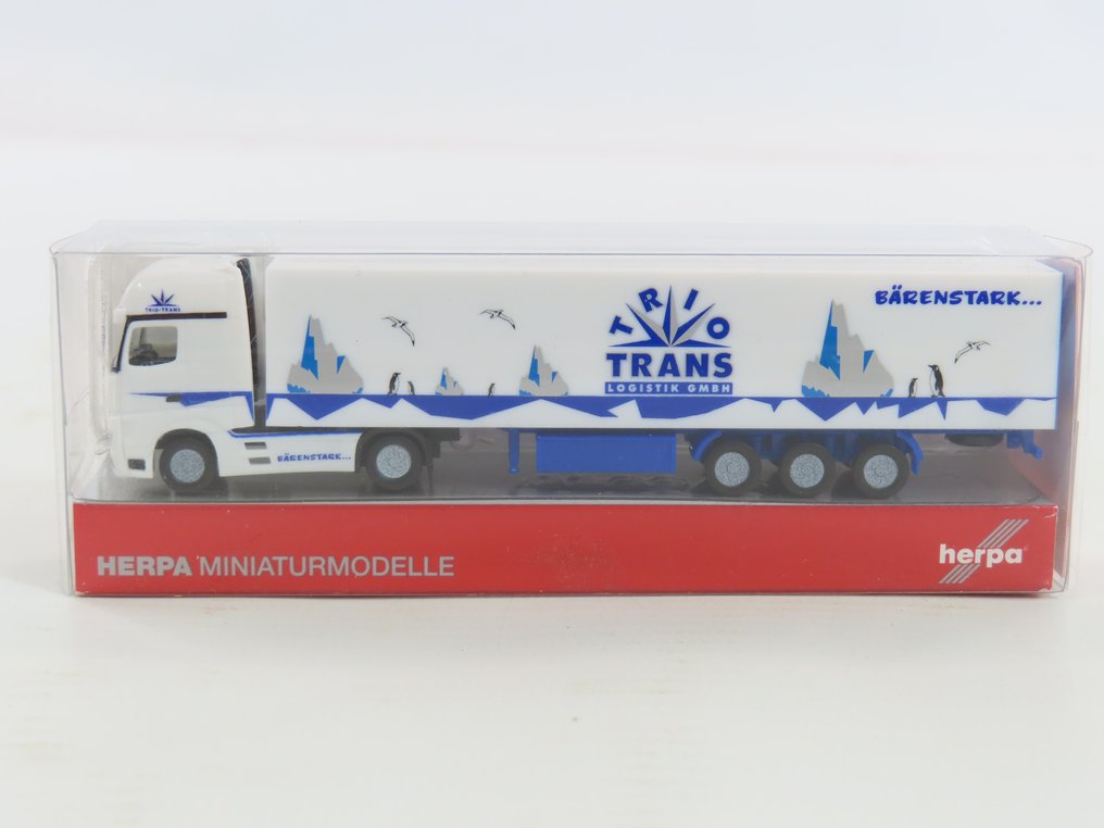 Herpa 1:160 - Modele pojazdów kolejowych (5) - Ciężarówki 5 MB firmy Schumacher i Trio trans logistik #3.2