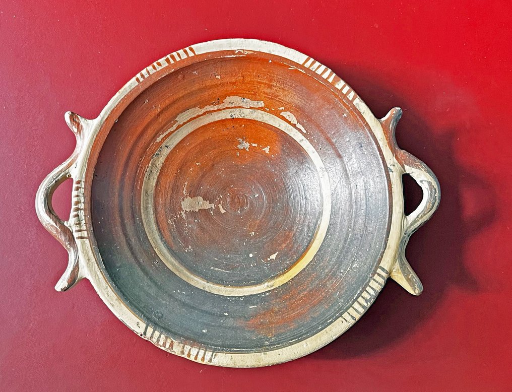 Etrusco-Geometric Terracotta Circular Dish #2.2