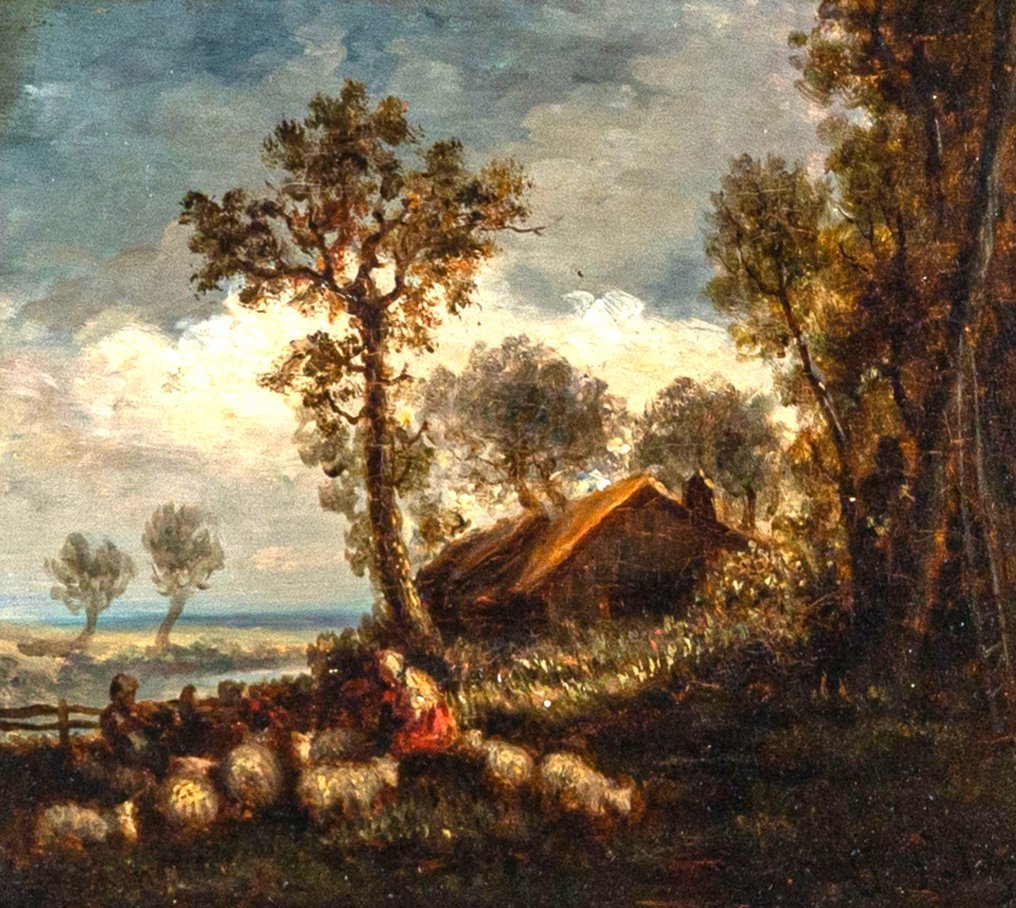 Giuseppe Palizzi (1812-1888) - Paysage aux moutons #1.1