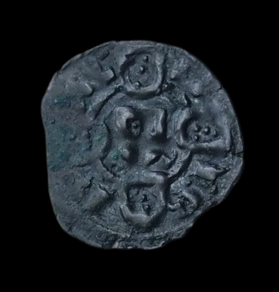 Portugalia. D. Dinis I (1279-1325). Dinheiro - º D ⦂ R€X PORTVGL / GA RB II AL - A/Escudete a Iniciar a Legenda  (Fără preț de rezervă) #1.2
