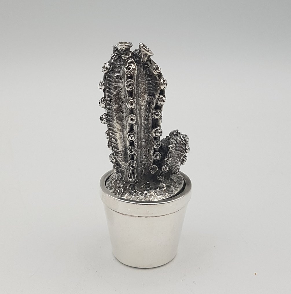 Fratelli Bruni - Cactus rivestito in Argento 925 Fiorentino - Statuette - .925 sølv #1.1