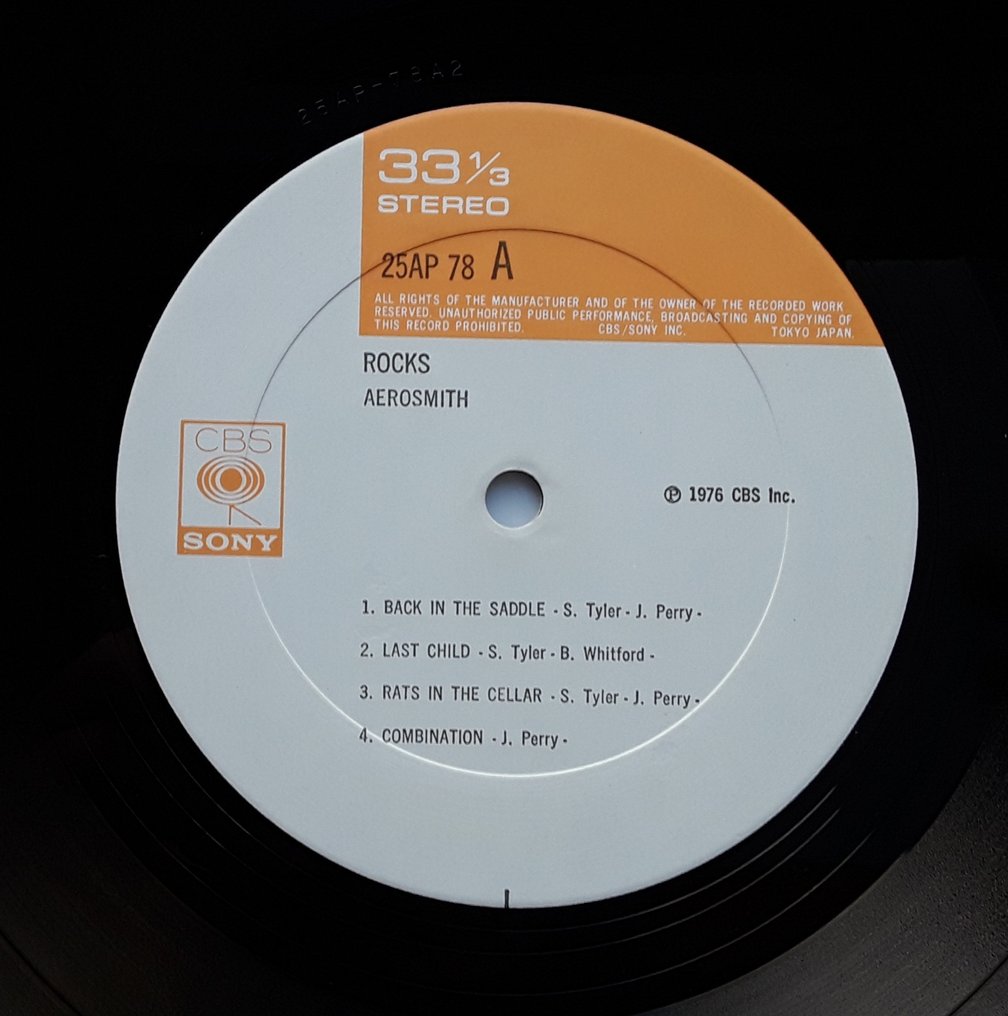 Aerosmith - Rocks - Vinylskiva - 1976 #3.1