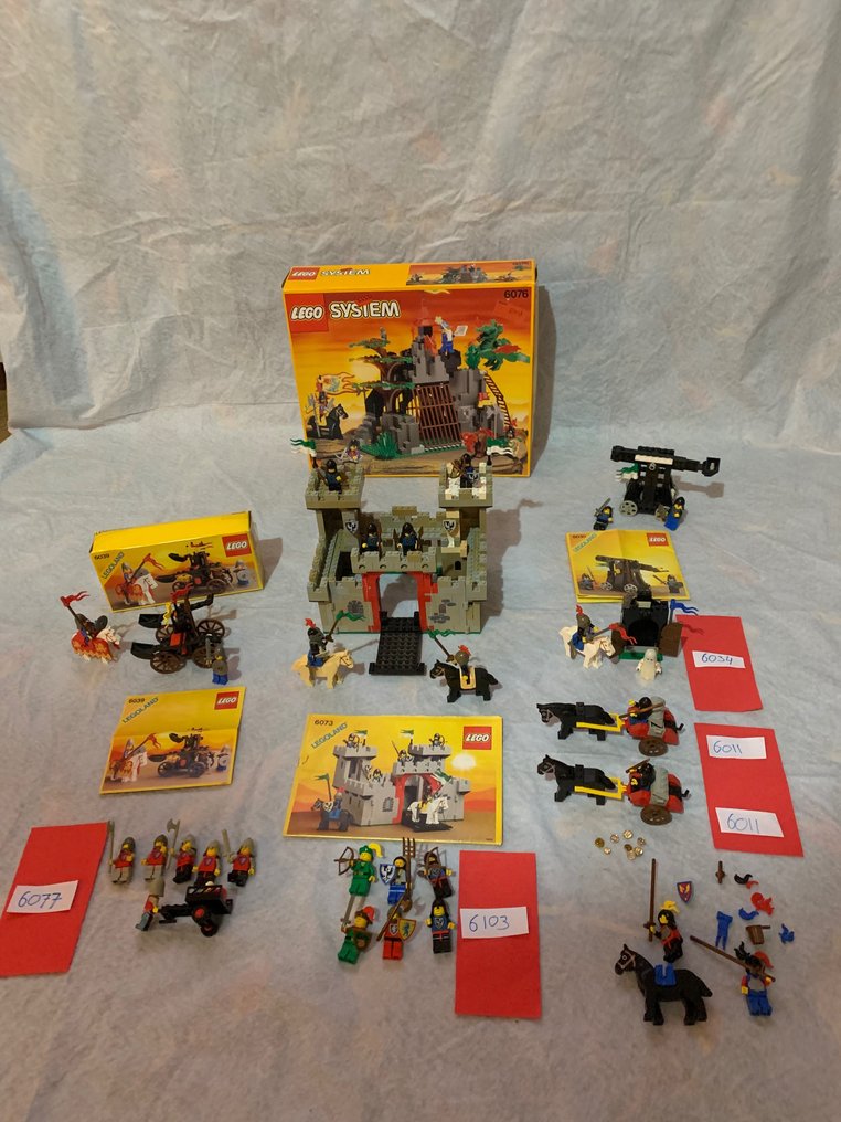 Lego - Legoland - 6073, 6039, 6076, 6103, 6077, 2x 6011, 6034, 6030, 6039 - 9 sets - 1980-1990 - Dánia #1.1
