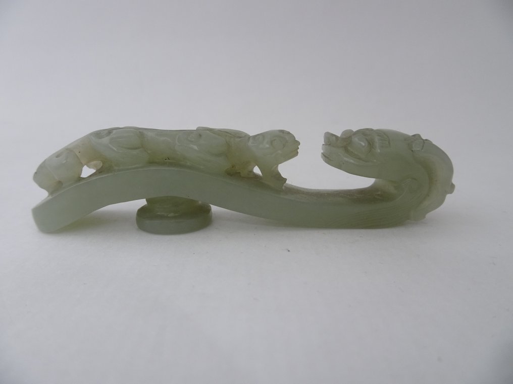 Fibula - Jade (utestet) - Kina - Qing-dynastiet (1644-1911)  (Ingen mindstepris) #2.1