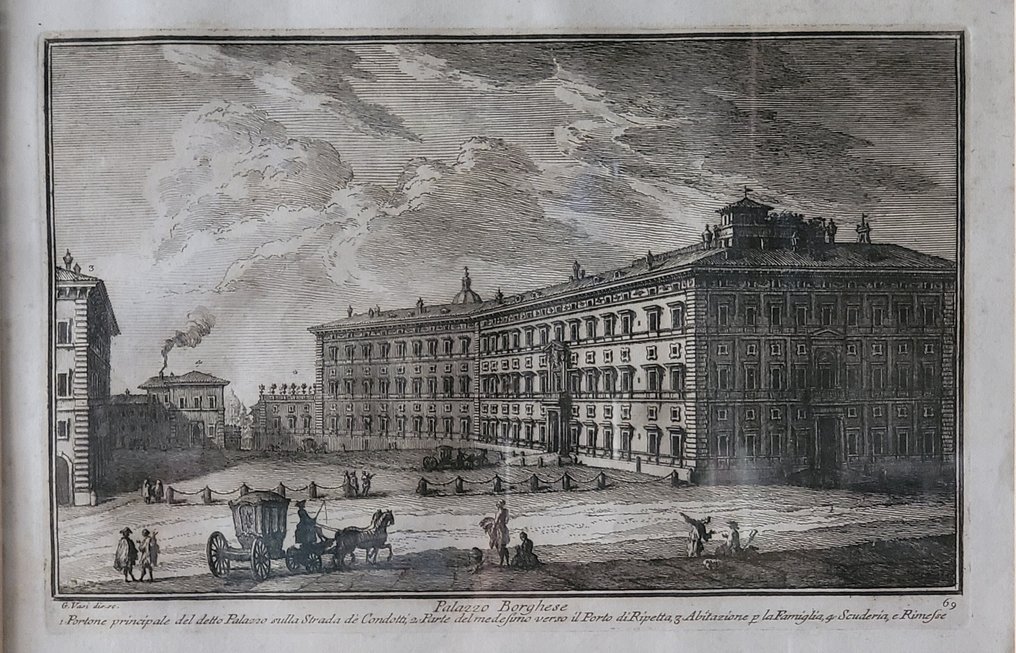 Giuseppe Vasi (1710-1782) - Palazzo Borghese #1.1