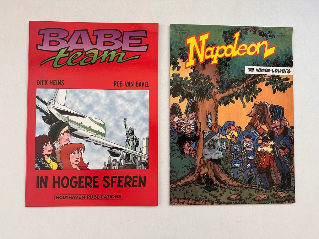 Babe Team en Napoleon - Fantekeningen / Dedicaces van Dick Heins in twee albums " Napoleon en Babe Team " - 2 Album - EO - 1991 #3.1