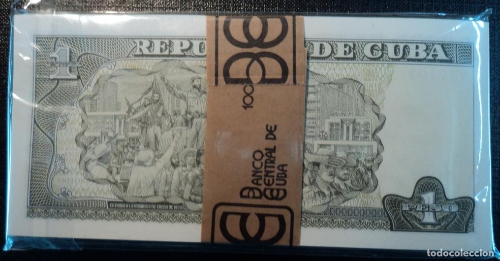 Cuba. - 100 x 1 peso 2016 - Consecutives 2016 - - original bundle  (Fără preț de rezervă) #2.1
