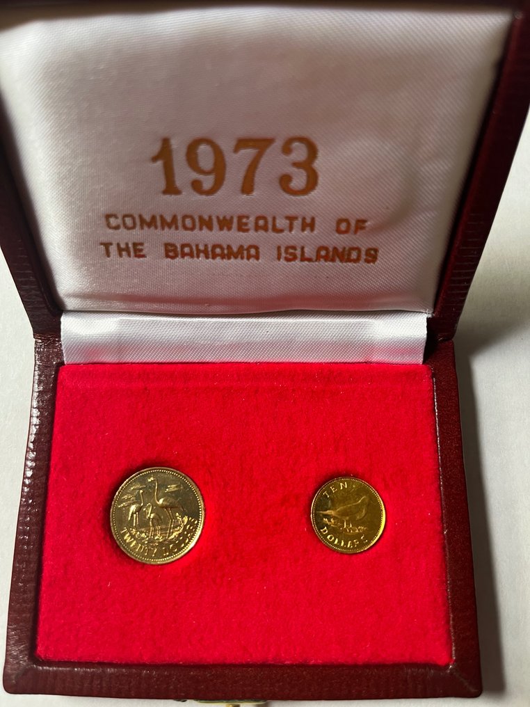 Bahamas. 10 Dollars / 20 Dollars 1973 Independence  (Ingen mindstepris) #1.1