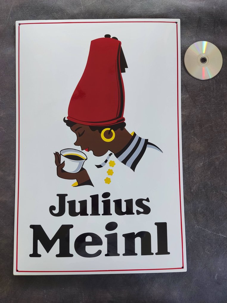 Julius Meinl - Cafe enamel sign Kaffee Julius Meinl Kaffee Emailschild Emaille Schild XXL Size #4.3
