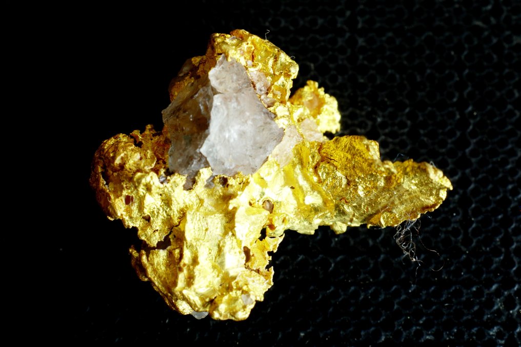 Χρυσός Δείγμα εγγενούς χρυσού, σε χαλαζία- 5.06 g - (1) #3.2