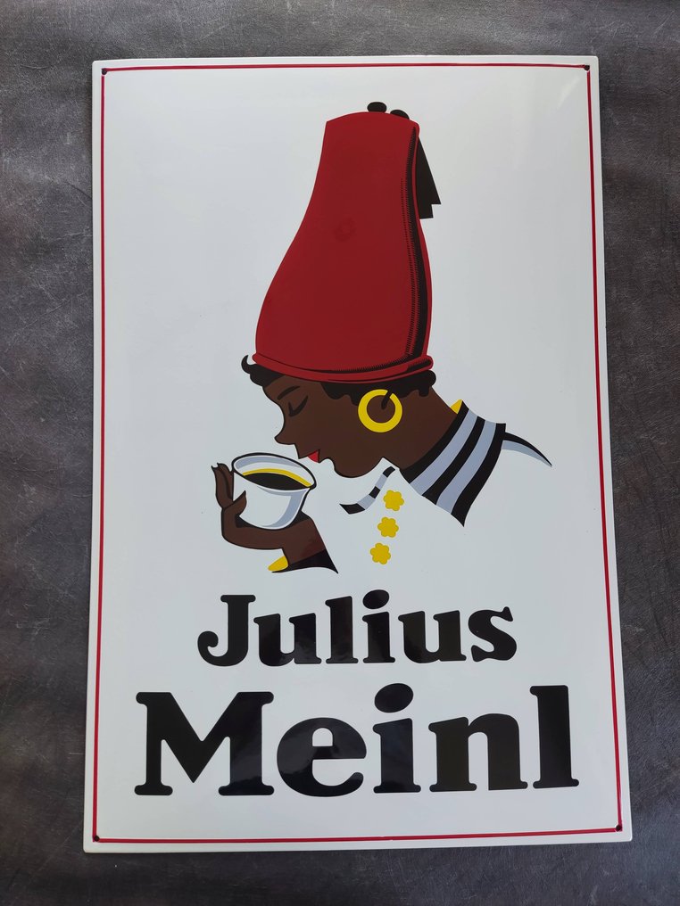 Julius Meinl - Cafe enamel sign Kaffee Julius Meinl Kaffee Emailschild Emaille Schild XXL Size #1.0